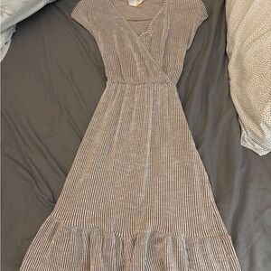 5 for $10 Striped tan & white Women's Dress
